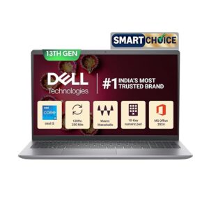 Dell 15 SmartChoice (Previously Inspiron), Intel 13th Gen Core i5-1334U, 16GB, 1TB SSD, FHD,15.6"/39.62cm, Win 11, MSO'24, Silver, 1.62kg, [Dell 15], 12 Month McAfee, Backlit KB, Thin & Light Laptop